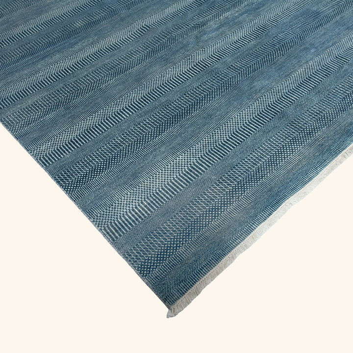 Transitional Wool Art Silk Blend Rug - 10' x 13'10"
