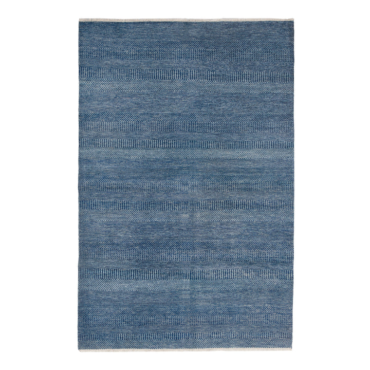Transitional Wool Art Silk Blend Rug - 6'1" x 9'2"