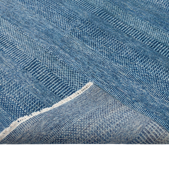 Transitional Wool Art Silk Blend Rug - 6'1" x 9'2"