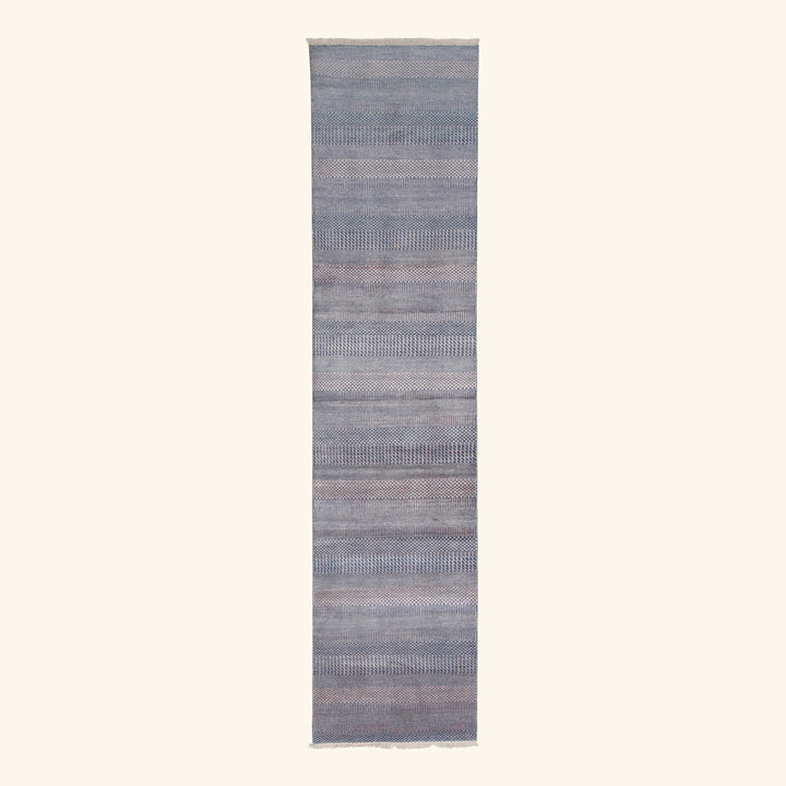 Transitional Wool Art Silk Blend Runner - 2'5" x 12'1"