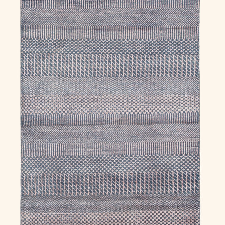 Transitional Wool Art Silk Blend Runner - 2'5" x 12'1"