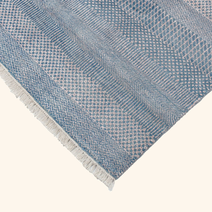 Transitional Wool Art Silk Blend Runner - 2'5" x 12'1"