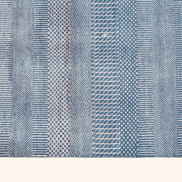 Transitional Wool Art Silk Blend Runner - 2'5" x 12'1"