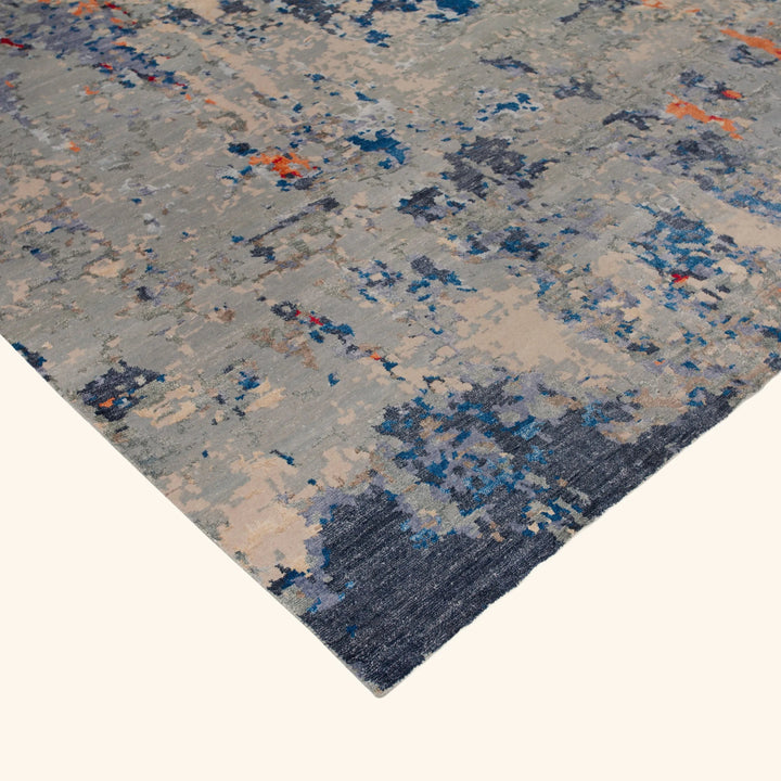 Transitional Wool Silk Blend Rug - 9' x 12'