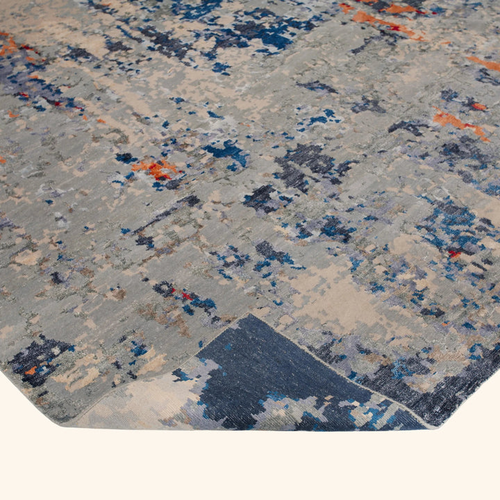 Transitional Wool Silk Blend Rug - 9' x 12'