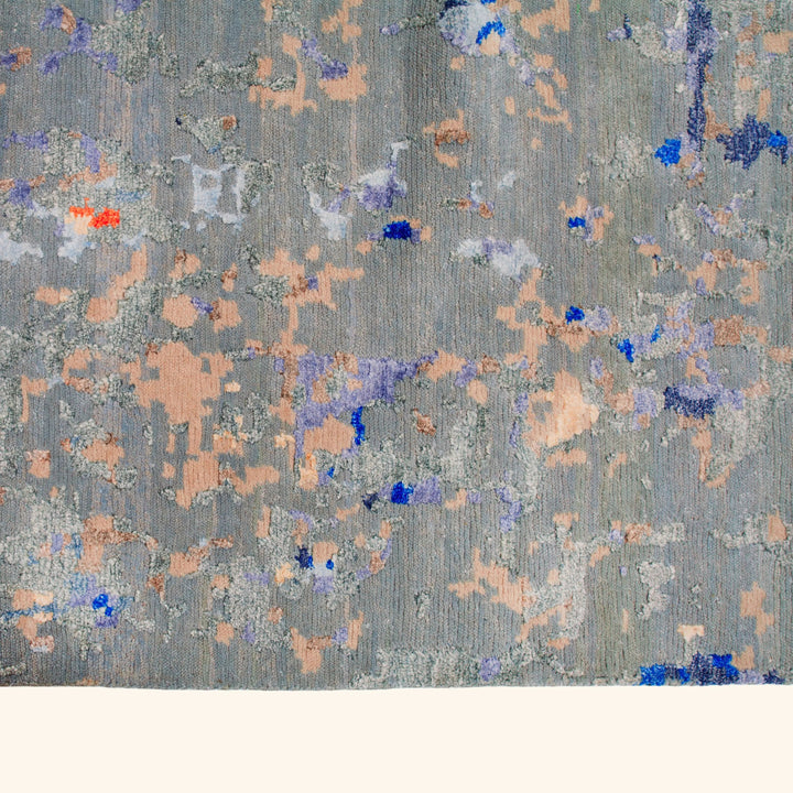 Transitional Wool Silk Blend Rug - 9' x 12'
