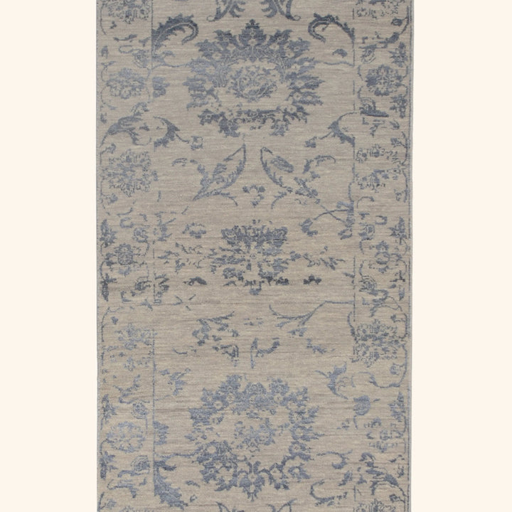 Transitional Wool Art Silk Blend Runner - 2'7" x 13'10"
