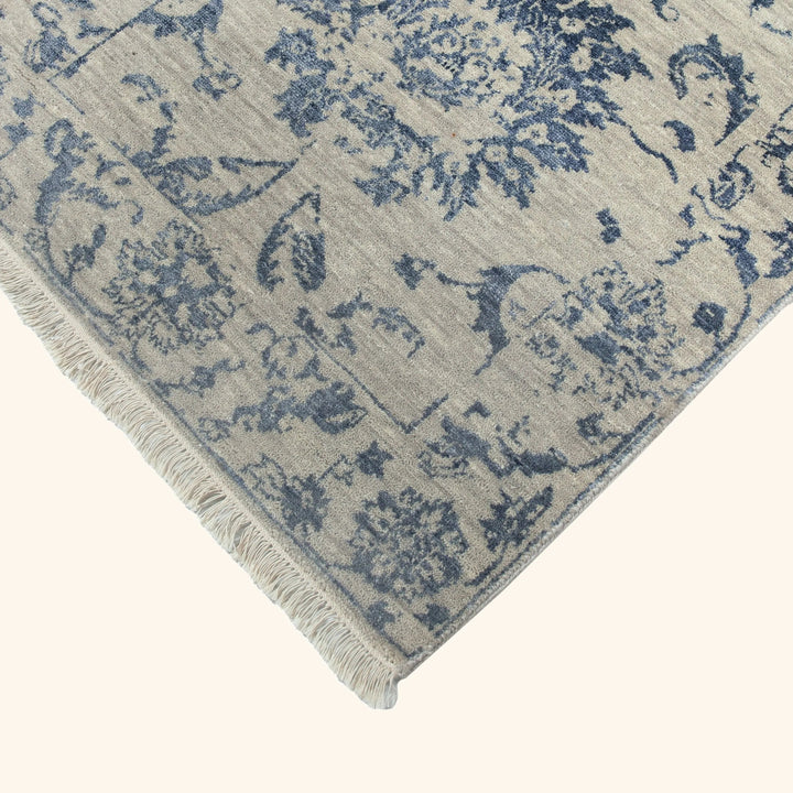 Transitional Wool Art Silk Blend Runner - 2'7" x 13'10"