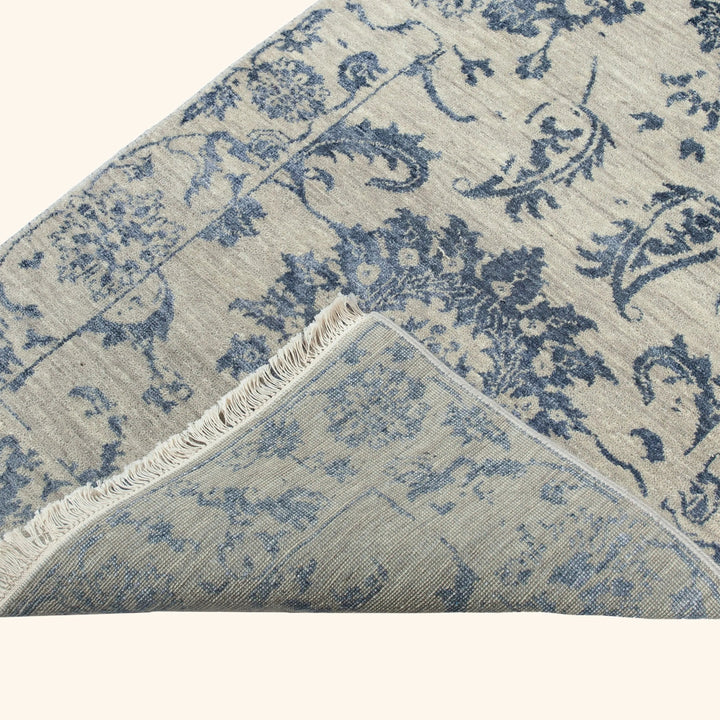 Transitional Wool Art Silk Blend Runner - 2'7" x 13'10"