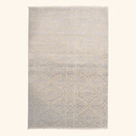 Transitional Wool Art Silk Blend Rug - 4'2" x 6'2"