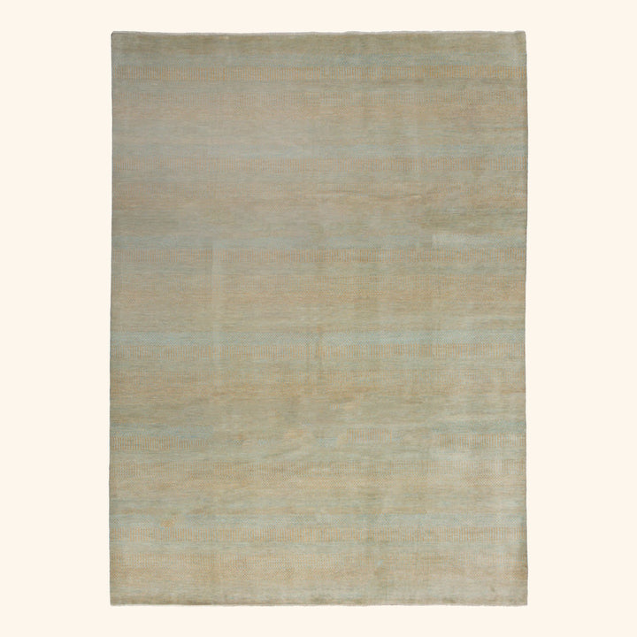 Transitional Wool Art Silk Blend Rug - 9' x 12'2"