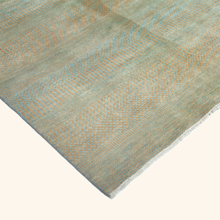 Transitional Wool Art Silk Blend Rug - 9' x 12'2"