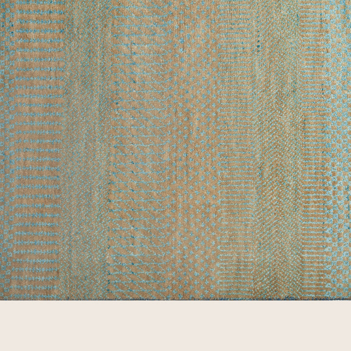 Transitional Wool Art Silk Blend Rug - 9' x 12'2"
