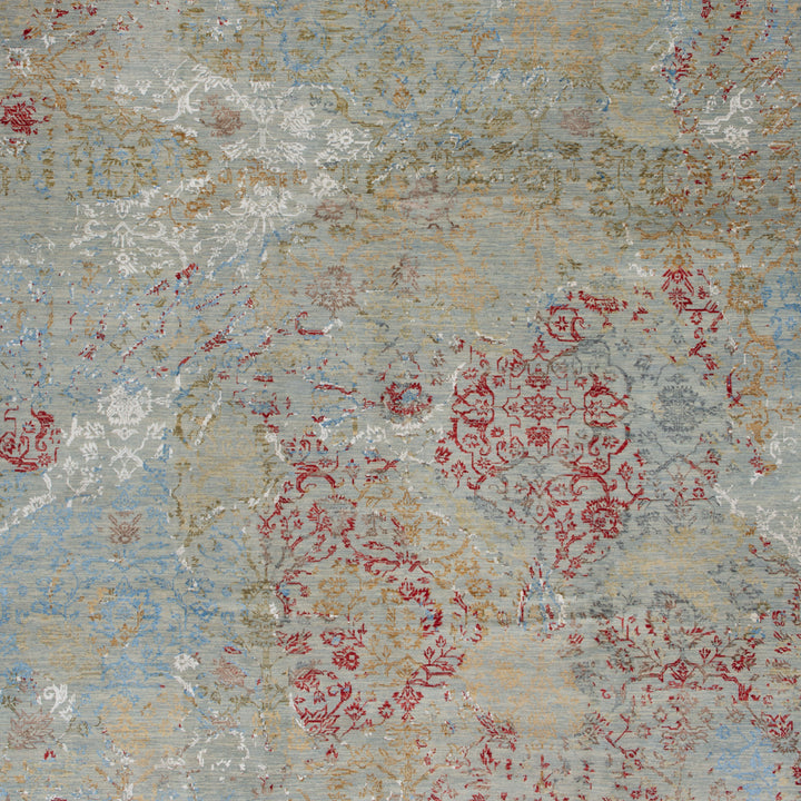 Transitional Wool Art Silk Blend Rug - 9'2" x 12'4"
