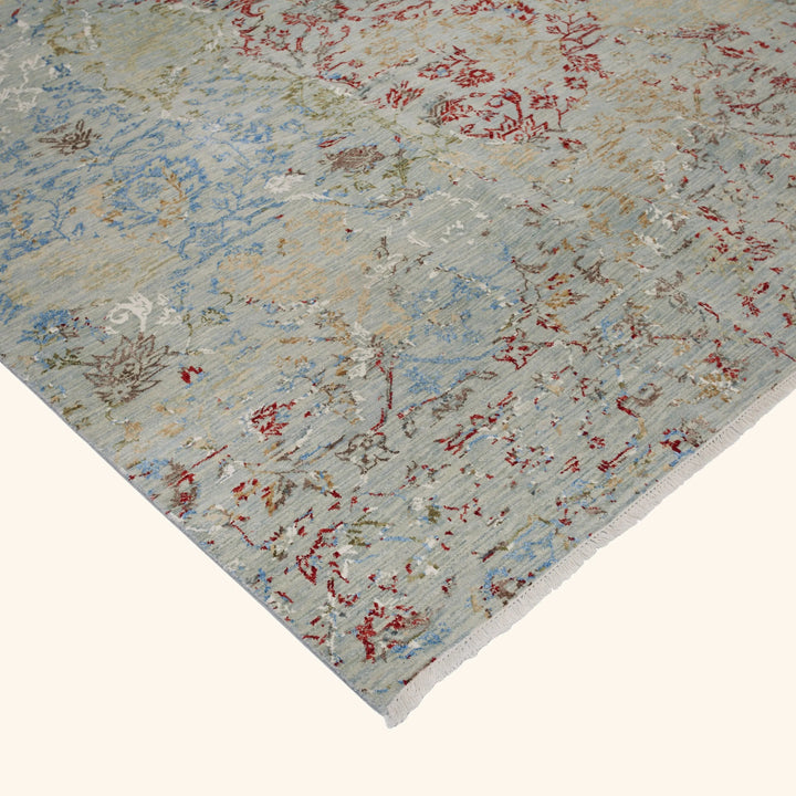 Transitional Wool Art Silk Blend Rug - 9'2" x 12'4"