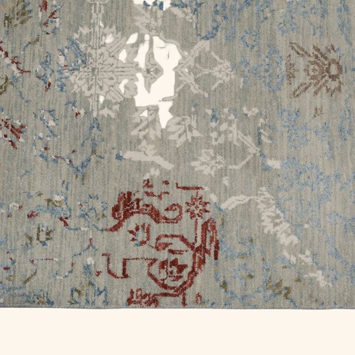 Transitional Wool Art Silk Blend Rug - 9'2" x 12'4"