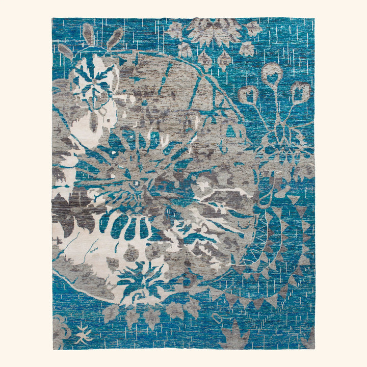 Transitional Wool Art Silk Blend Blend Rug - 12' x 14'10"