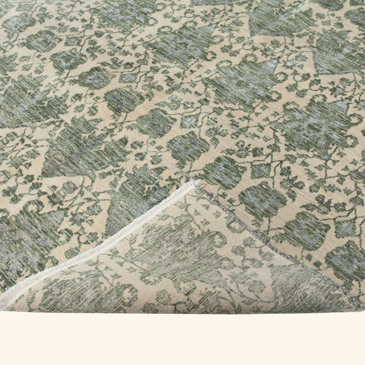 Transitional Wool Art Silk Blend Rug - 6'1" x 9'2"