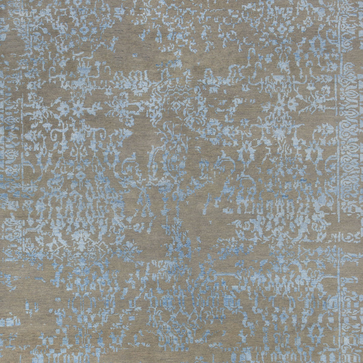 Transitional Wool Art Silk Blend Rug - 6' x 9'1"