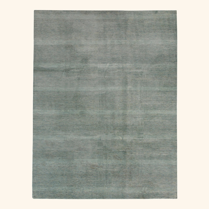 Transitional Wool Art Silk Blend Rug - 9' x 11'9"
