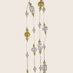 6' Silver and Gold Metal Beaded Garland