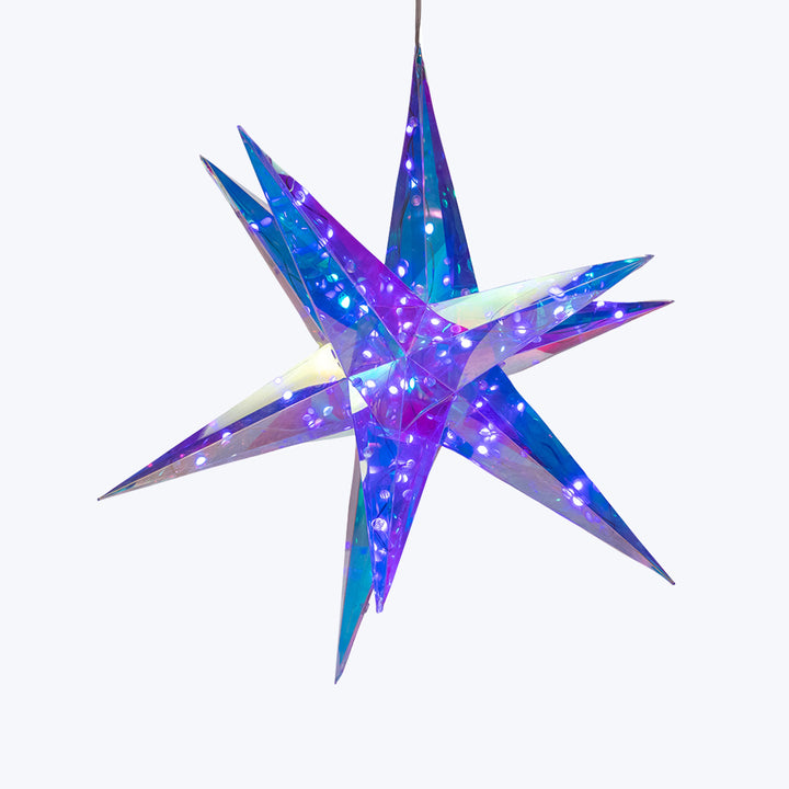 19.25" Lighted Iridescence Holographic Starburst + Remote