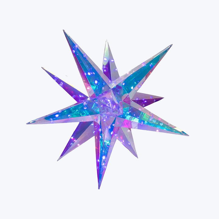 19.25" Lighted Iridescence Holographic Starburst + Remote