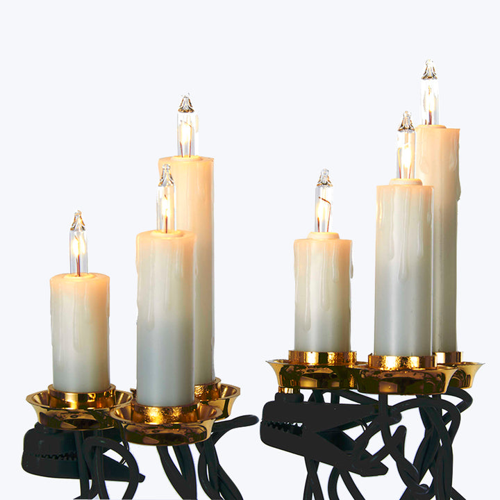 28' White Triple Candle Light Set