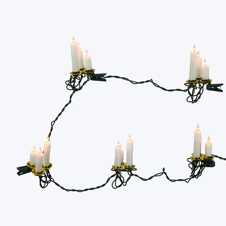 28' White Triple Candle Light Set