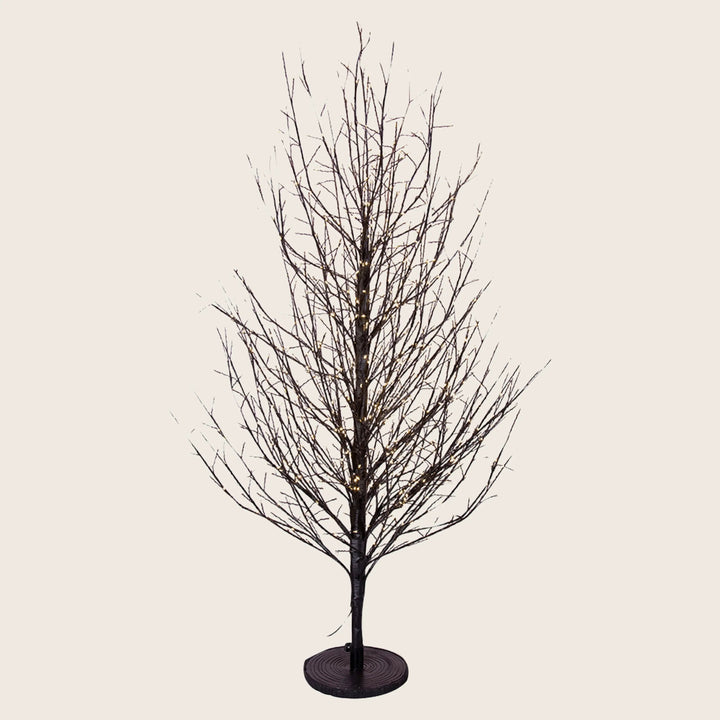 4' Pre-Lit Warm White Fairy Twig Tree with Dark Brown Bark