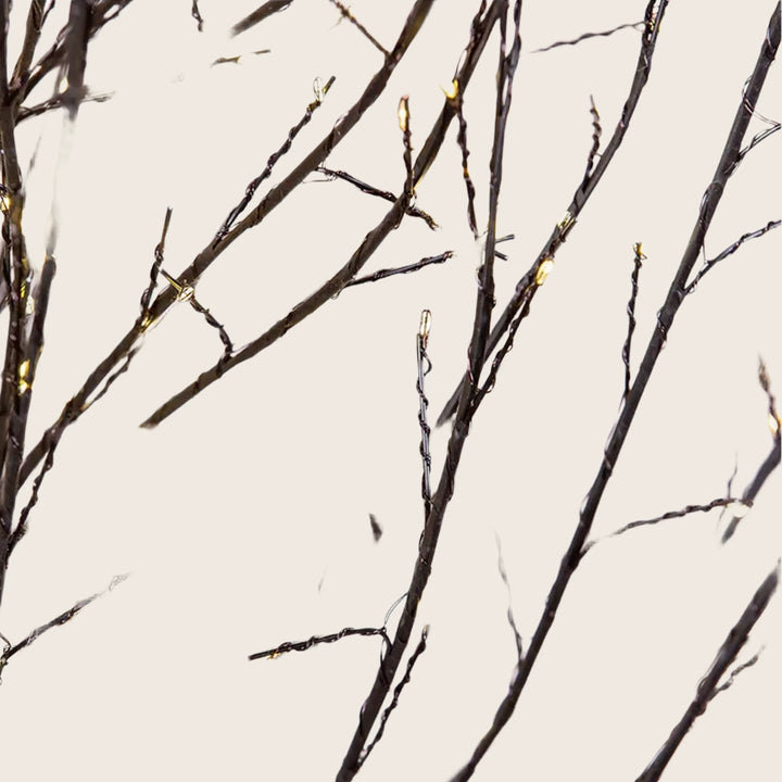 4' Pre-Lit Warm White Fairy Twig Tree with Dark Brown Bark