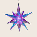 14.5" Lighted Magical Iridescence Holographic Foldable Starburst + Remote
