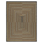 Brown Swedish Inspired Wool Flatweave Rug - 9'2" x 12'2"