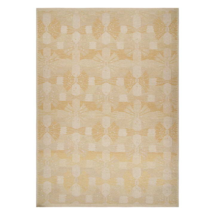 Gold Swedish Inspried Wool Flatweave Rug - 13'9" x 18'3"