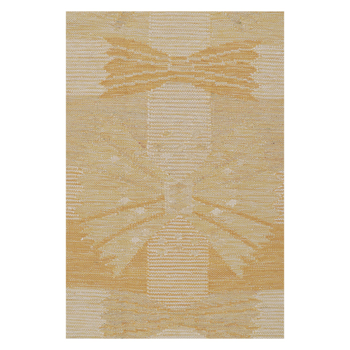 Gold Swedish Inspried Wool Flatweave Rug - 13'9" x 18'3"