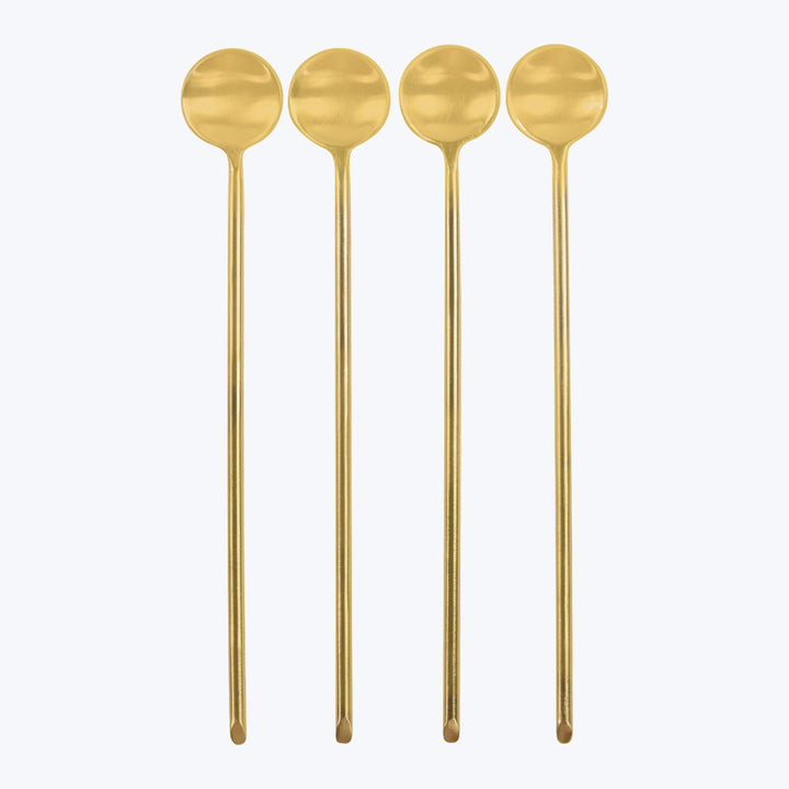 Gold Thin Spoons, Set of 4