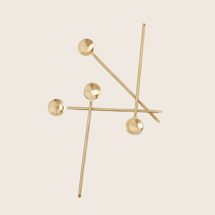 Gold Thin Spoons, Set of 4