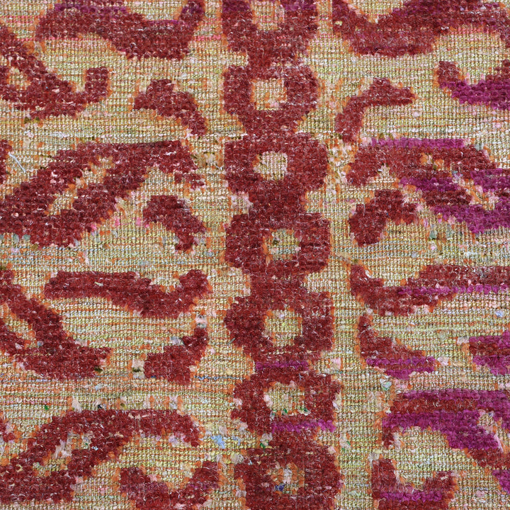 Orange Alchemy Contemporary Silk Wool Blend Rug - 8' x 10'