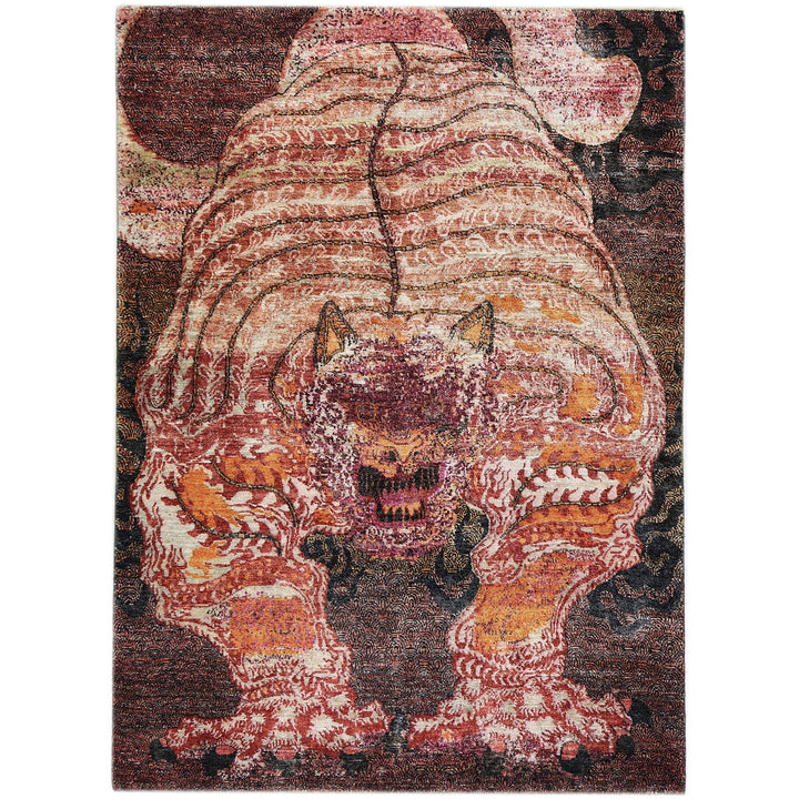 Image for Pink Alchemy Contemporary Wool Silk Blend Rug - 4' x 5'