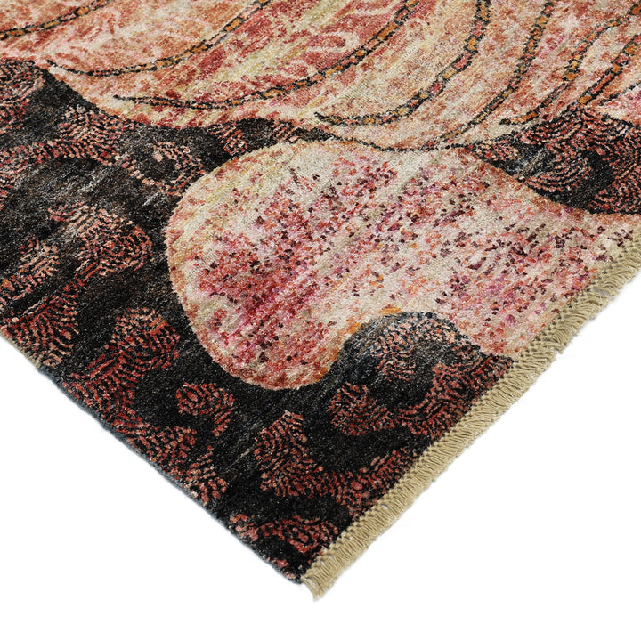 Image for Pink Alchemy Contemporary Wool Silk Blend Rug - 4' x 5'