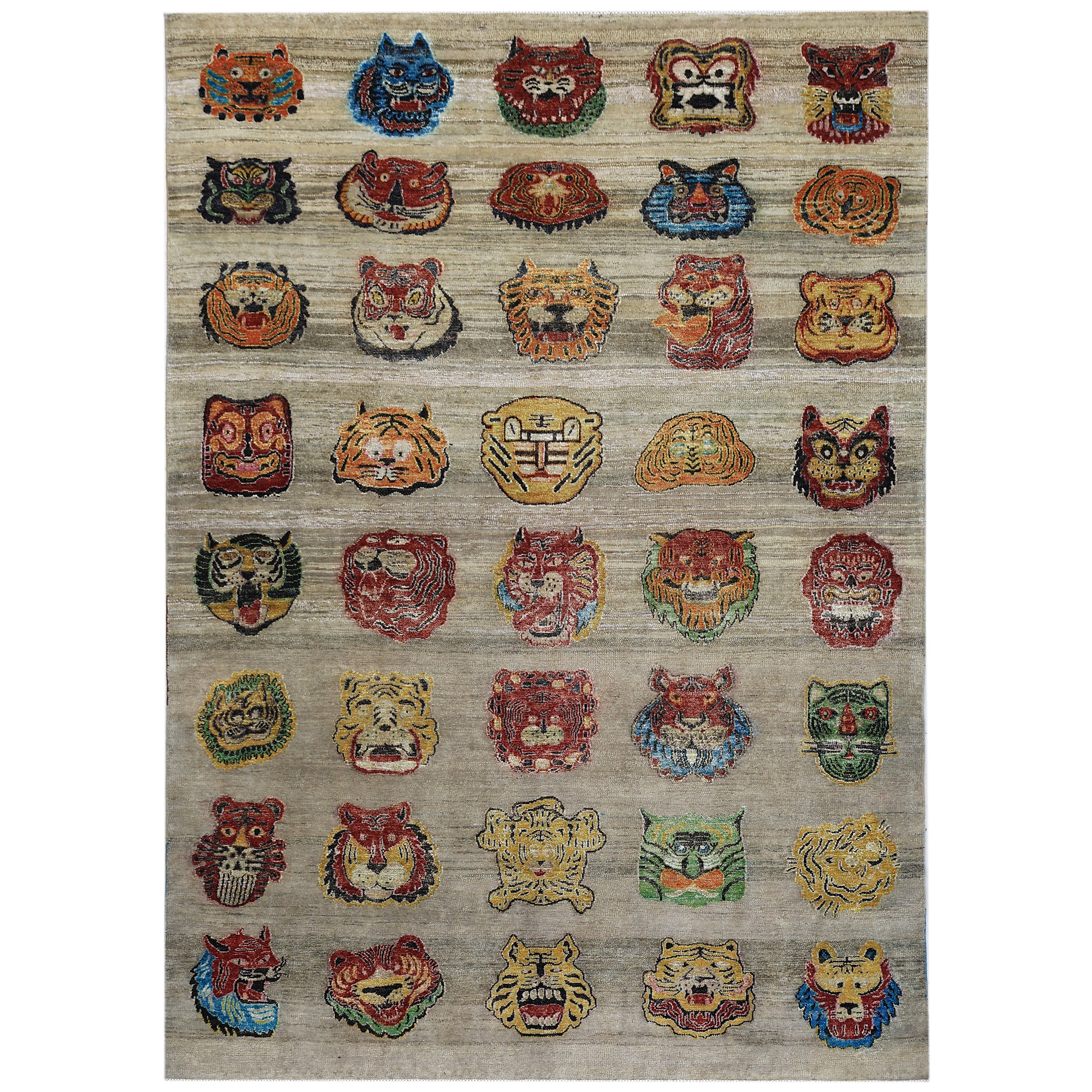 Multicolored Alchemy Contemporary Wool Silk Blend Rug