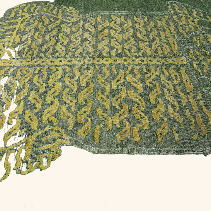Green Alchemy Contemporary Silk Wool Blend Rug - 8' x 10'