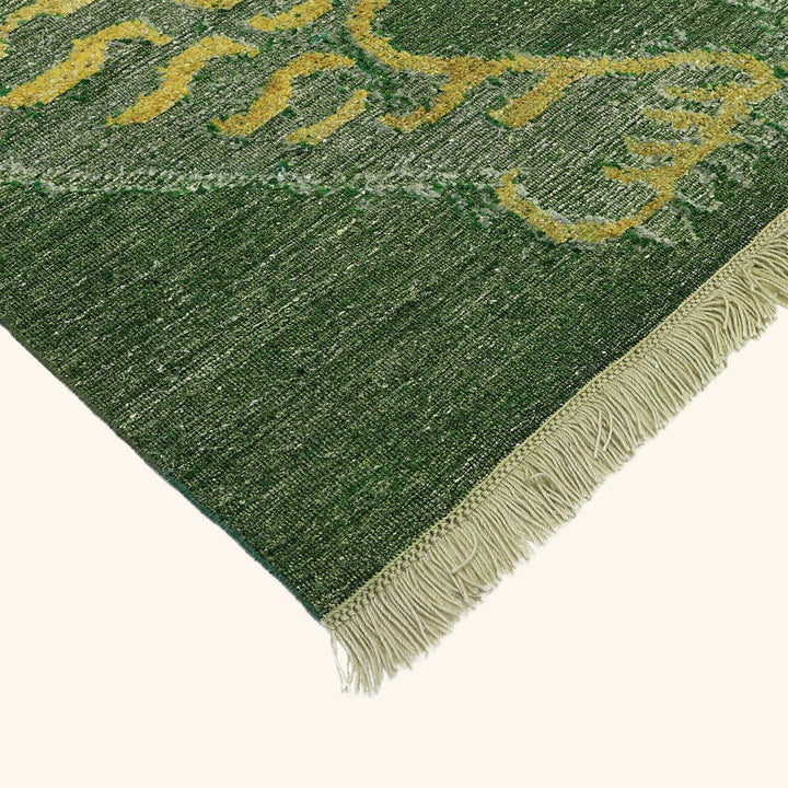 Green Alchemy Contemporary Silk Wool Blend Rug - 8' x 10'