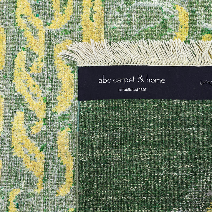 Green Alchemy Contemporary Silk Wool Blend Rug - 8' x 10'