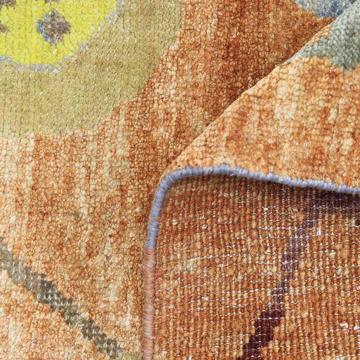 Image for Orange Alchemy Contemporary Wool Silk Blend Rug - 5' x 7'
