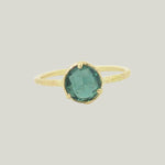 Floating Gem Ring with Indicolite Quartz Ring