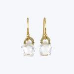 Pentagon Gems Earrings-Crystal Quartz Earrings