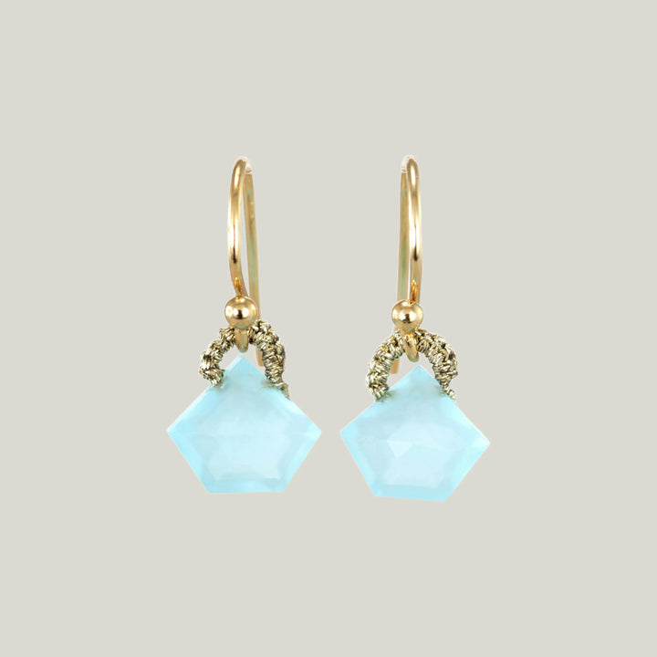 Pentagon Peruvian Calcite Gems Earrings