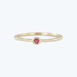 Treasure Dainty Ring -Single Stone 2Mm Pink Sapphire Ring