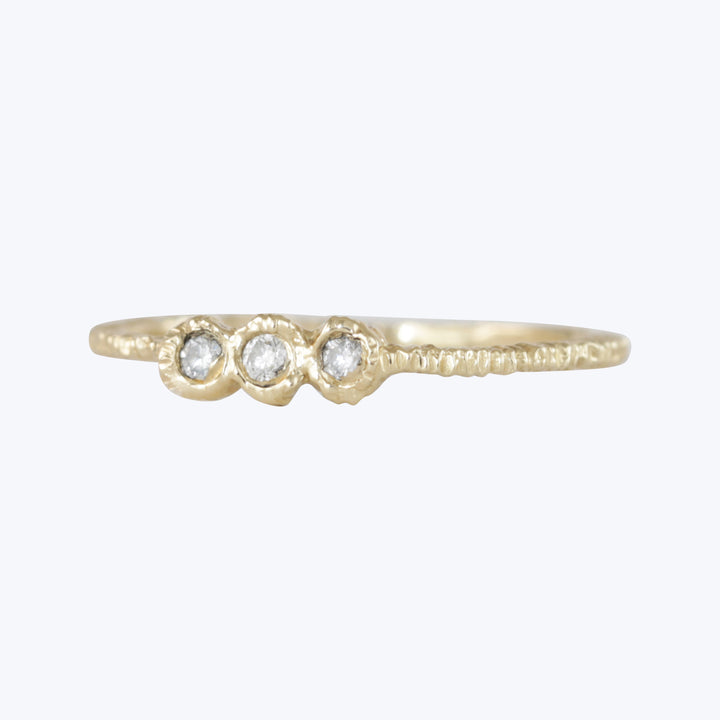 Treasure Dainty Ring - Triple 1.5 Diamonds Ring